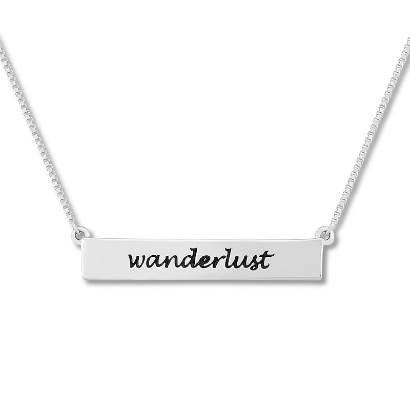 Main Image 2 of Diamond Bar Wanderlust Necklace Sterling Silver