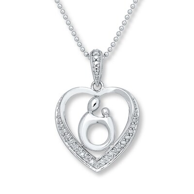 Collana Diamanti Elli DIAMONDS Per Donna Mamma Figlio - 0.03 Ct In Argento 925 - 2