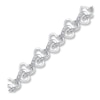 Thumbnail Image 1 of Diamond Heart Bracelet 1/4 ct tw Round Sterling Silver