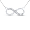 Thumbnail Image 0 of Diamond Infinity Necklace 1/20 ct tw Round-cut 10K White Gold