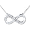Thumbnail Image 0 of Diamond Infinity Necklace 1/10 ct tw Round Sterling Silver