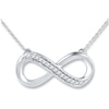Thumbnail Image 1 of Diamond Infinity Necklace 1/10 ct tw Round Sterling Silver