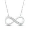 Thumbnail Image 1 of Diamond Infinity Necklace 1/10 ct tw Round Sterling Silver