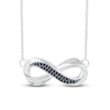 Thumbnail Image 2 of Black/White Diamond Infinity Necklace 1/10 cttw Sterling Silver