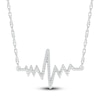 Thumbnail Image 2 of Heartbeat Necklace 1/10 ct tw Diamonds Sterling Silver