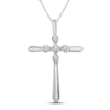 Thumbnail Image 0 of Women's Cross Necklace Diamond Accents 10K White Gold