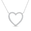 Thumbnail Image 0 of Diamond Heart Necklace 1/10 ct tw Round 10K White Gold