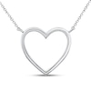 Thumbnail Image 2 of Diamond Heart Necklace 1/10 ct tw Round 10K White Gold