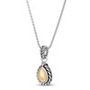 Thumbnail Image 2 of Textured Wheat Diamond Accent Pendant Sterling Silver/14K Yellow Gold 17"