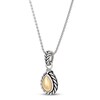 Thumbnail Image 1 of Textured Wheat Diamond Accent Pendant Sterling Silver/14K Yellow Gold 17"