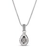 Thumbnail Image 3 of Textured Wheat Diamond Accent Pendant Sterling Silver/14K Yellow Gold 17"