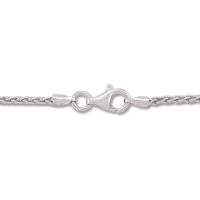 Main Image 4 of Textured Wheat Diamond Accent Pendant Sterling Silver/14K Yellow Gold 17"