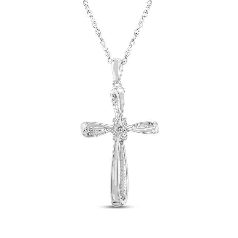 Main Image 4 of Diamond Necklace 1/10 ct tw Round 10K White Gold