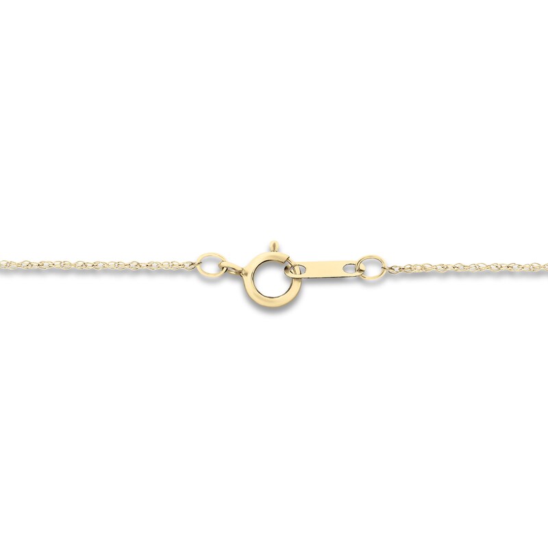 Main Image 3 of Diamond Necklace 1/8 ct tw Round 10K Yellow Gold
