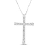 Thumbnail Image 0 of Diamond Cross Necklace 3/4 ct tw Round 10K White Gold