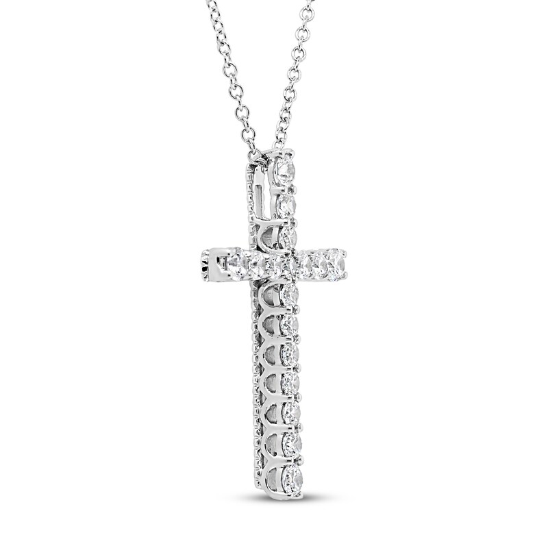 0.15 Ct Round cut Simulated Diamond Fashion Cross Pendant With 18 Chain 10K White Gold 0.15 Ct Round cut Simulated Diamond Fashion Cross Pendant With 18 Chain 10K White Gold