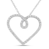 Thumbnail Image 0 of Diamond Heart Necklace 1/2 ct tw Round 10K White Gold