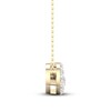 Thumbnail Image 3 of Three-Stone Diamond Necklace 1/2 ct tw Round 10K Yellow Gold