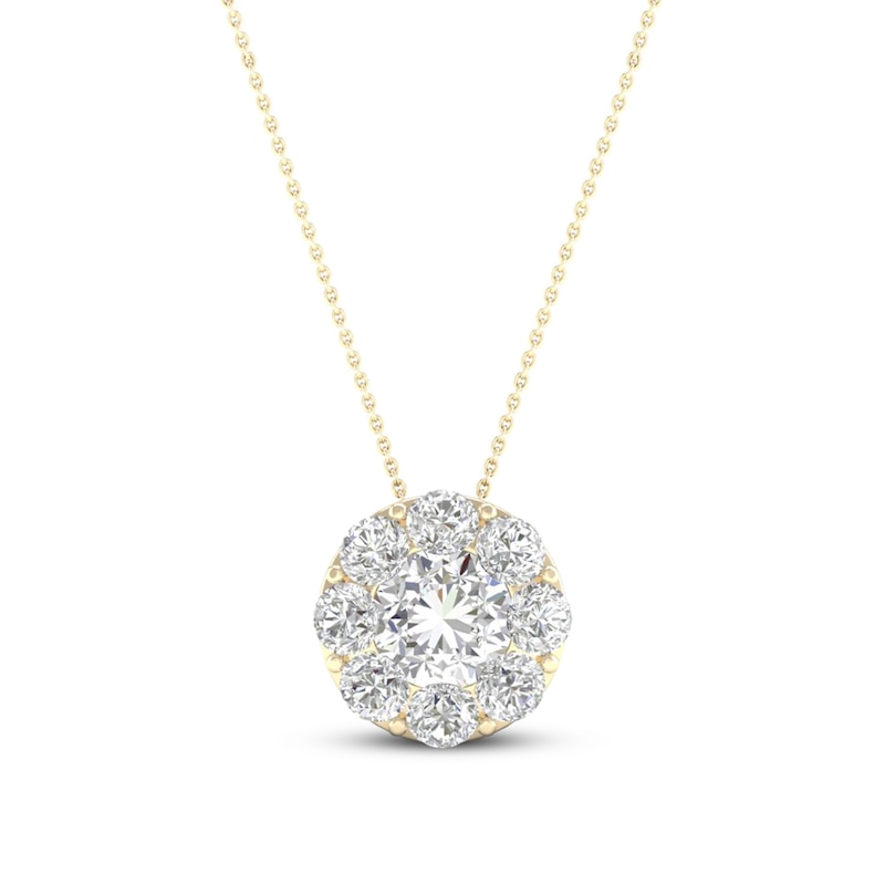 Diamond Necklace 1/6 ct tw Round 10K Yellow Gold