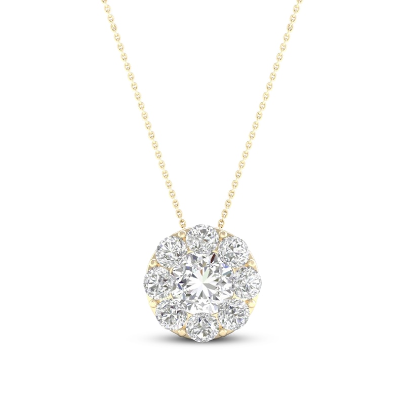 Main Image 1 of Diamond Necklace 1/6 ct tw Round 10K Yellow Gold