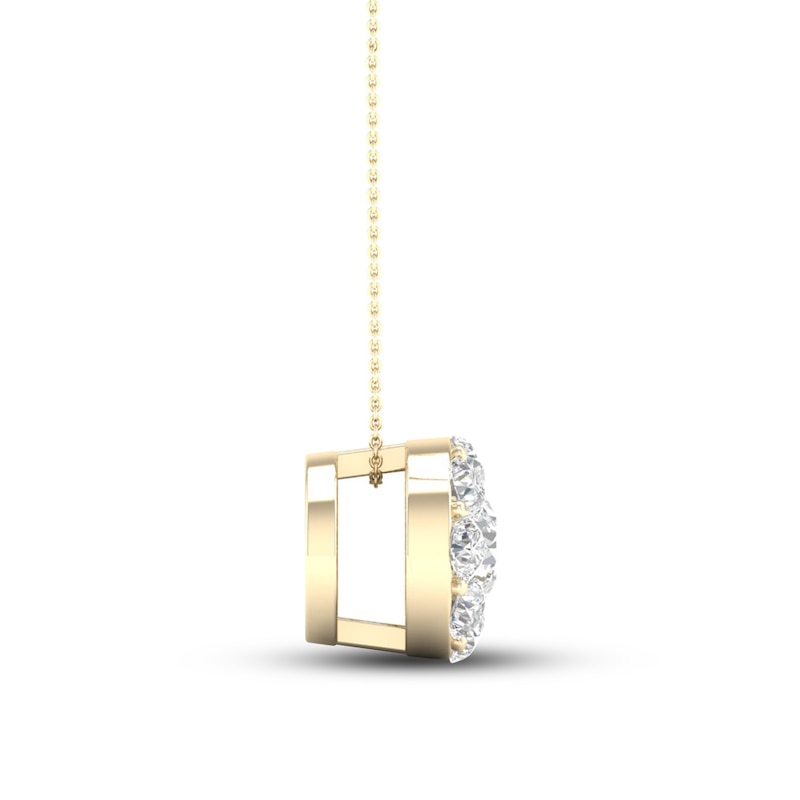 Main Image 3 of Diamond Necklace 1/6 ct tw Round 10K Yellow Gold