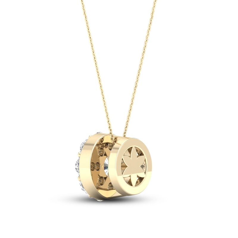 Main Image 4 of Diamond Necklace 1/6 ct tw Round 10K Yellow Gold