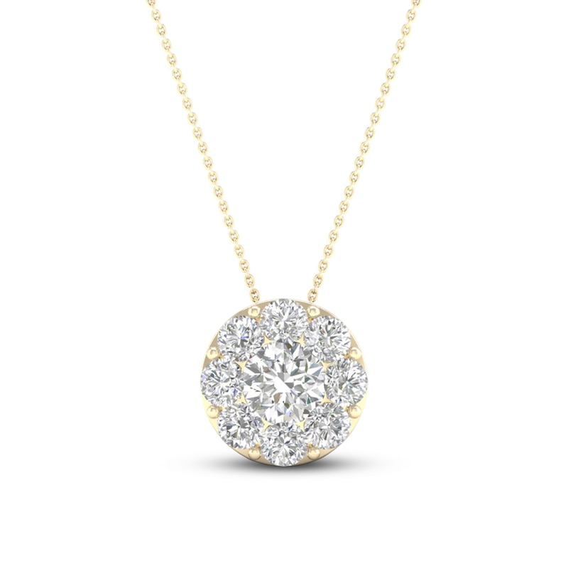 Main Image 1 of Diamond Necklace 1/4 ct tw Round 10K Yellow Gold