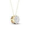 Thumbnail Image 2 of Diamond Necklace 1/4 ct tw Round 10K Yellow Gold