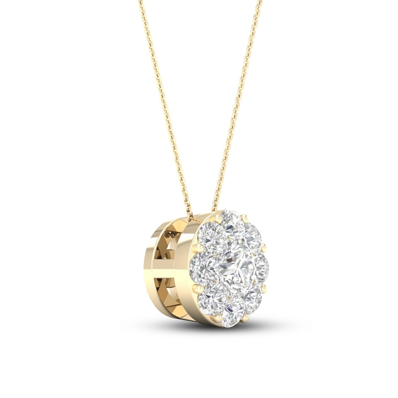 Main Image 2 of Diamond Necklace 1/4 ct tw Round 10K Yellow Gold