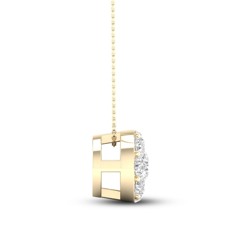 Main Image 3 of Diamond Necklace 1/4 ct tw Round 10K Yellow Gold