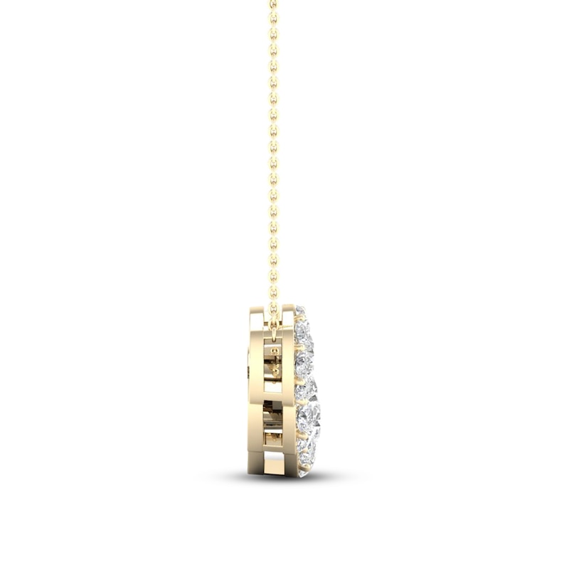 Main Image 3 of Diamond Necklace 1 1/2 ct tw Round 14K Yellow Gold