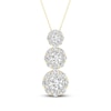 Thumbnail Image 1 of Three-Stone Diamond Necklace 1 ct tw Round 14K Yellow Gold