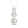 Thumbnail Image 0 of Three-Stone Diamond Necklace 1 ct tw Round 14K Yellow Gold