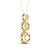 Thumbnail Image 4 of Three-Stone Diamond Necklace 1 ct tw Round 14K Yellow Gold