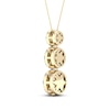 Thumbnail Image 3 of Three-Stone Diamond Necklace 1 ct tw Round 14K Yellow Gold