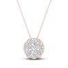 Thumbnail Image 0 of Diamond Pendant Necklace 1/4 ct tw Round 10K Rose Gold