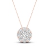 Thumbnail Image 1 of Diamond Pendant Necklace 1/4 ct tw Round 10K Rose Gold