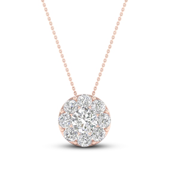 Diamond Pendant Necklace 1 4 Ct Tw Round 10k Rose Gold Jared - Rose Gold Necklace With Diamond Pendant