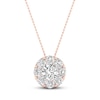 Thumbnail Image 1 of Diamond Pendant Necklace 1/2 ct tw Round 10K Rose Gold
