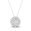 Thumbnail Image 1 of Diamond Pendant Necklace 1 ct tw Round 14K Rose Gold