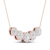 Thumbnail Image 2 of Diamond Necklace 1 1/2 ct tw Round 14K Rose Gold