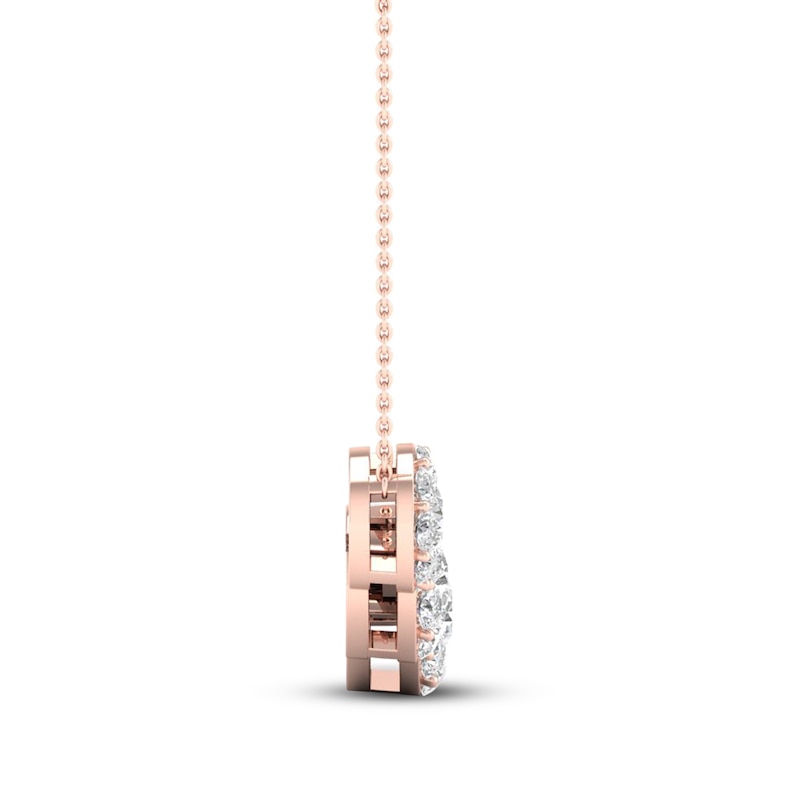 Main Image 3 of Diamond Necklace 1 1/2 ct tw Round 14K Rose Gold