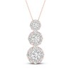 Thumbnail Image 1 of Diamond Pendant Necklace 1 ct tw Round 14K Rose Gold