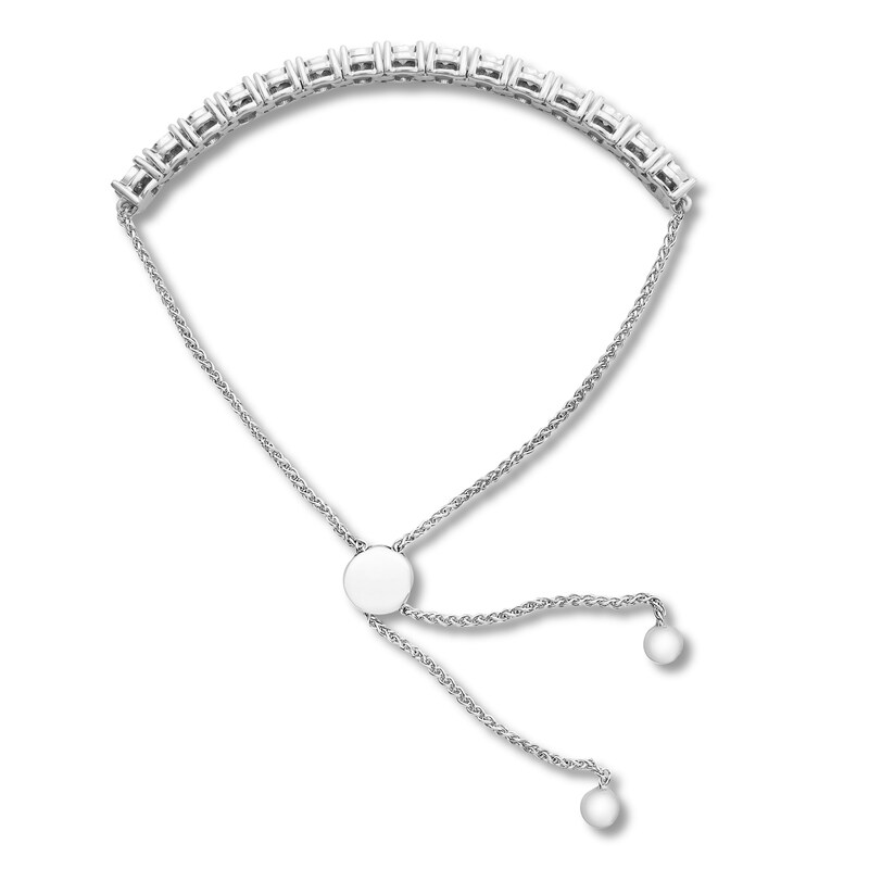 Main Image 2 of Diamond Bolo Bracelet 1/2 ct tw Round 14K White Gold