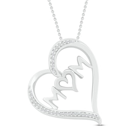 Diamond Necklace 1/10 ct tw Round Sterling Silver