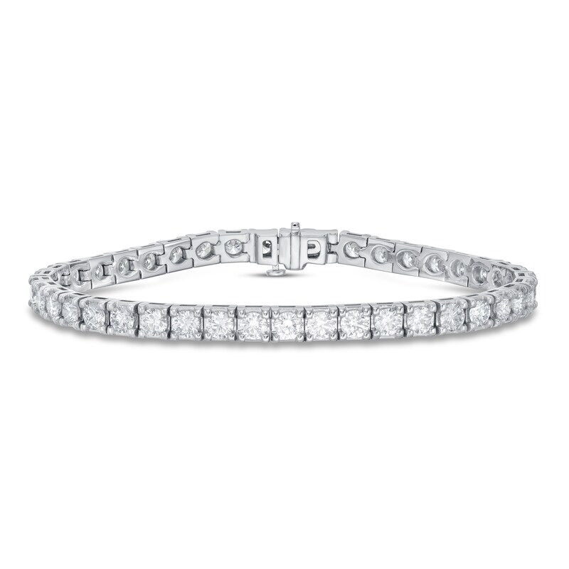 Main Image 1 of Lab-Created Diamond Bracelet 8 ct tw Round 14K White Gold