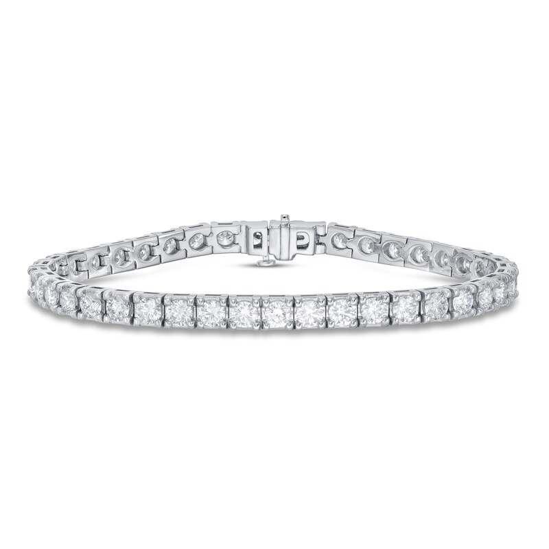 14K White Gold Lab-Created Diamond Bracelet