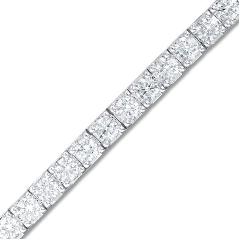 Main Image 2 of Lab-Created Diamond Bracelet 8 ct tw Round 14K White Gold