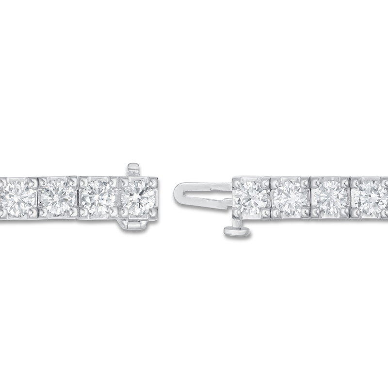Main Image 3 of Lab-Created Diamond Bracelet 8 ct tw Round 14K White Gold