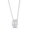 Lab-Created Diamond Necklace 1-1/8 ct tw Round 14K White Gold